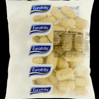 CROQUETA DE BACALAO 19-21 GR /APROX EUROFRITS BOLSAX1000 GR