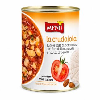 Salsa Tomate C/Queso. Ricotta y Almendras Lata410 G MENU, FGNE