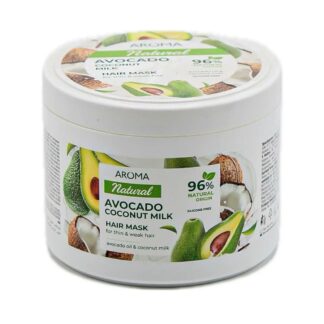 Mascarilla Capilar de Aguacate y Leche De Coco 450 ml Aroma Natural, 12U, FGNE
