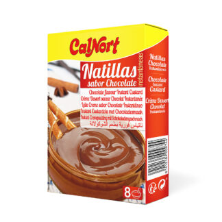 Natillas Instantaneas Sabor Chocolate display de 2 sobres x 65g Calnort 12 UD FGNE