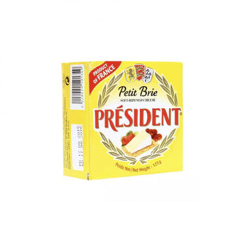 QUESO PEQUEÑO BRIE PRESIDENT EN CAJA DE METAL 125 G 50%MG